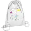 Image de Fabulous Sac de Gym en Coton Blanc Dessin d'enfant Ma Fille Est une Artiste 12 Litres