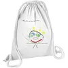 Image de Fabulous Sac de Gym en Coton Blanc Dessin d'Enfant Mon Fils Est un Artiste 12 Litres