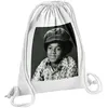 Image de Fabulous Sac de Gym en Coton Blanc Michael Jackson Enfant Jackson 5 12 Litres