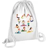 Image de Fabulous Sac de Gym en Coton Blanc Yoga Enfants Posture Hatha Yoga 12 Litres