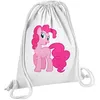 Image de Fabulous Sac de Gym en Coton Blanc Poney Rose Enfant Dessin 12 Litres