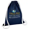 Image de Fabulous Sac de Gym en Coton Bleu J'peux pas j'ai des enfants 12 Litres