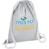 Image de Fabulous Sac de Gym en Coton Gris J'peux pas j'ai des enfants 12 Litres