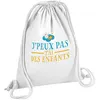 Image de Fabulous Sac de Gym en Coton Blanc J'peux pas j'ai des enfants 12 Litres