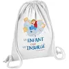 Image de Fabulous Sac de Gym en Coton Blanc Un enfant c'est un Insurgé 12 Litres