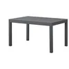 Image de Table De Jardin Extensible Rectangulaire 6 A 10 Personnes - Structure Aluminium - L 135-270 X P 90 X H 75 Cm - Gris Foncé