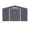 Image de Abri de jardin en acier 12,99 m2 - kit dancrage inclus - gris anthracite