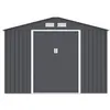 Image de Abri de jardin métal ARCHER Uranus 8,84 m² anthracite gris kit d’ancrage