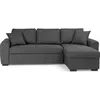 Image de Canapé d'angle convertible réversible 4 places - Tissu gris - Contemporain - L 244 x P 151 x H 90 - HAMILTON