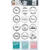 Image de Tampons - Loisirs créatifs - Scrapbooking - Couronnes expressions - 12 pièces + 3 encreurs - Aladine