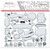 Image de Tampons Clear Stampon Bullet Journal - Bannières et Icônes - 33 pcs
