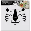 Image de Pochoir superposable - Tête de tigre