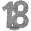 Image de SANTEX 4752-18, Chiffre Anniversaire vertical déco, 18 ans Argent