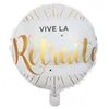 Image de Ballon élégant vive la retraite aluminium blanc et or (x1) REF/6239