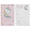 Image de 6 cartons invitation licorne arc-en-ciel 11x17cm - chalayer 000672600000005