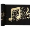 Image de chemin de table intissé notes musique 30cmx5m noir - chalayer 000666400300011