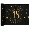 Image de chemin de table intissé âge 18 ans 30cmx5m noir - chalayer 6787 30-18