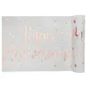 Image de chemin de table anniversaire 28cmx3m or rose - chalayer 5668 30-20