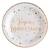 Image de 10 assiettes carton anniversaire 23cm or rose - chalayer 000567000000020