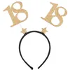 Image de serre-tête âge 18 ans 21x25cm or pailleté - chalayer 6824 0-18