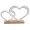 Image de centre de table curs enlacés 22x4x15.5cm blanc - chalayer 000683500000001