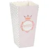 Image de 8 boîtes à pop-corn princesse 6x8x17cm or rose - chalayer 7249 0-20
