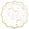 Image de 10 assiettes carton baby shower girl 21cm rose - chalayer 000725200000005