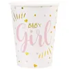 Image de 10 gobelets carton baby shower girl 27cl rose - chalayer 000725300000005