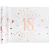 Image de chemin de table intissé âge 18 ans 30cmx5m or rose - chalayer 7344 30-18