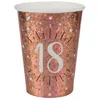 Image de 10 gobelets carton âge 18 ans 27cl or rose - chalayer 000734900000018