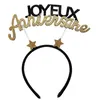 Image de serre-tête joyeux anniversaire 21x25cm or pailleté - chalayer 7368 0-3