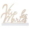 Image de lettres bois vive les mariés 18x1.5x14cm naturel - chalayer 000739500000026