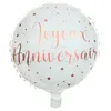Image de ballon aluminium rond joyeux anniversaire ø45cm or rose - chalayer 6238 0-20