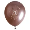 Image de Ballon élégant anniversaire 20 ans en latex de 30cm rose gold (x6) REF/7401