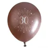 Image de Ballon élégant anniversaire 30 ans en latex de 30cm rose gold (x6) REF/7401