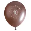 Image de Ballon élégant anniversaire 40 ans en latex de 30cm rose gold (x6) REF/7401