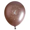 Image de Ballon élégant anniversaire 50 ans en latex de 30cm rose gold (x6) REF/7401