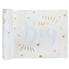 Image de chemin de table intissé baby shower 28cmx5m bleu - chalayer 000725100300006
