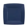 Image de 10 assiettes carton bio carrées 18cm bleu marine - chalayer 000740700000008