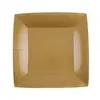 Image de 10 assiettes carton bio carrées 23cm or - chalayer 000740800000003
