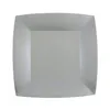 Image de 10 assiettes carton bio carrées 23cm argent - chalayer 000740800000004