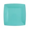 Image de 10 assiettes carton bio carrées 23cm bleu ciel - chalayer 000740800000006