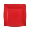Image de 10 assiettes carton bio carrées 23cm rouge - chalayer 000740800000007