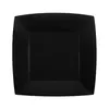 Image de 10 assiettes carton bio carrées 23cm noir - chalayer 000740800000011
