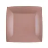 Image de 10 assiettes carton bio carrées 23cm or rose - chalayer 000740800000020