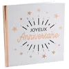 Image de Livre d'or joyeux anniversaire blanc et rose gold métallique (x1) REF/6651 santex