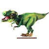 Image de centre de table t-rex jurassic bois 24x15cm vert - chalayer 000753900000099