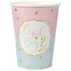 Image de 10 gobelets carton baby gender 27cl bicolore - chalayer 000765700000099