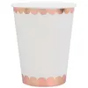 Image de 10 gobelets carton festonné or rose 27cl - 000766200000020