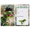 Image de 6 cartons invitation anniversaire dinosaure 11x17cm - chalayer 7865 0-99